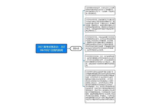 2021高考时事政治：2020年10月1日国内新闻