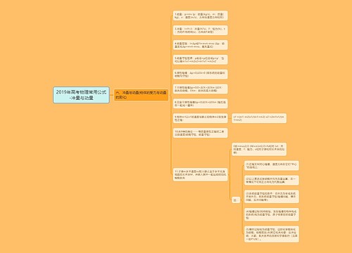 2019年高考物理常用公式-冲量与动量