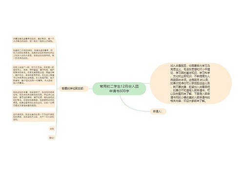 常用初二学生12月份入团申请书600字