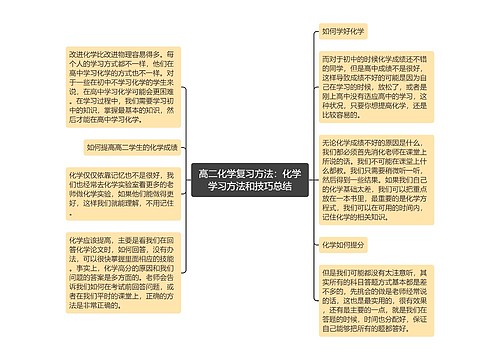 高二化学复习方法：化学学习方法和技巧总结