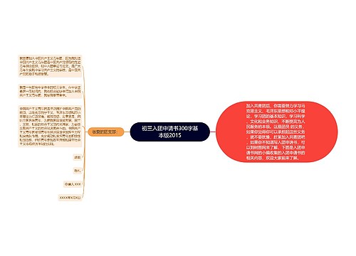 初三入团申请书300字基本版2015