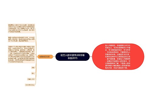 初三入团申请书300字基本版2015