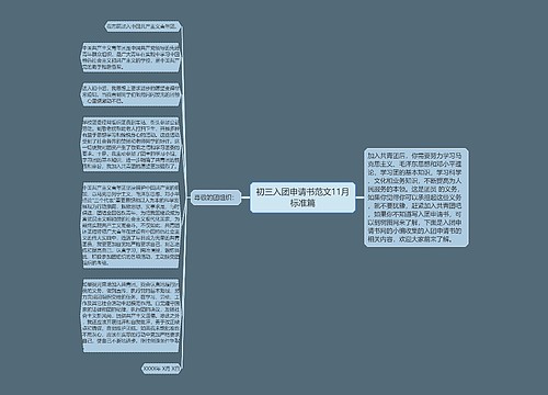 初三入团申请书范文11月标准篇