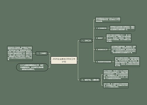 2020企业前台3月份工作计划