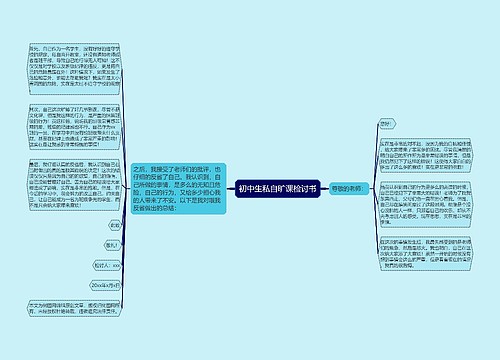 初中生私自旷课检讨书