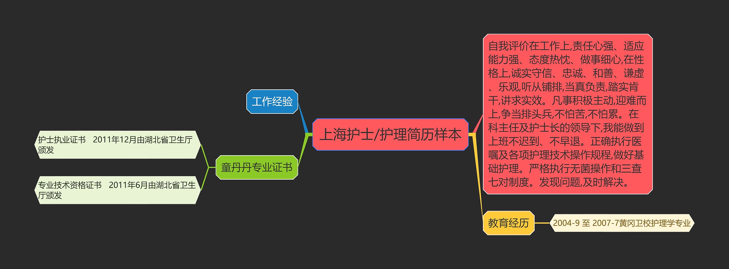 上海护士/护理简历样本