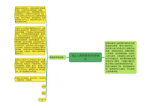 高三入团申请书600字例文