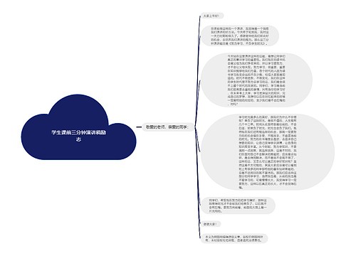 学生课前三分钟演讲稿励志