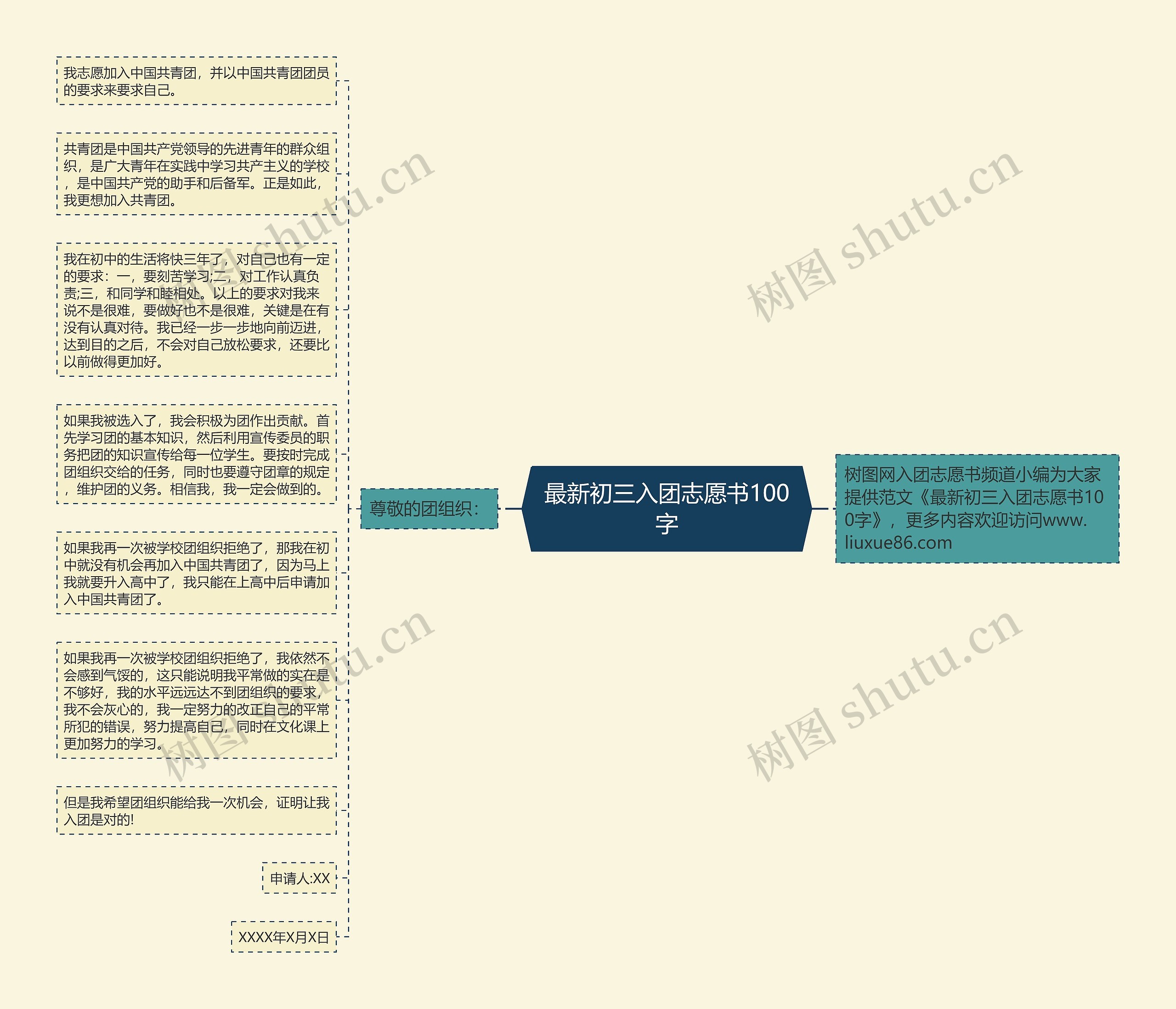 最新初三入团志愿书100字