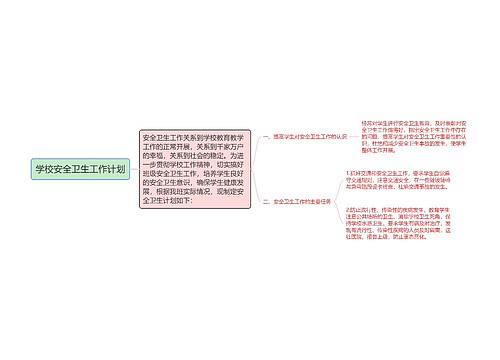 学校安全卫生工作计划