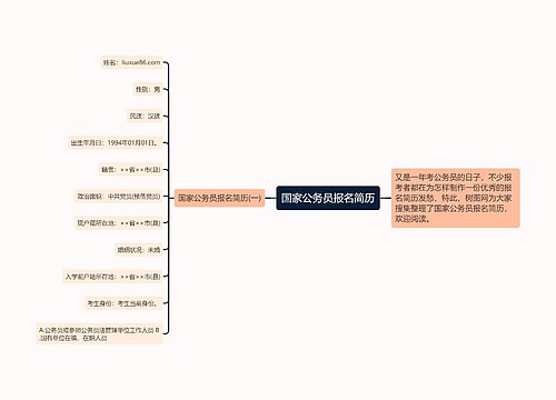 国家公务员报名简历