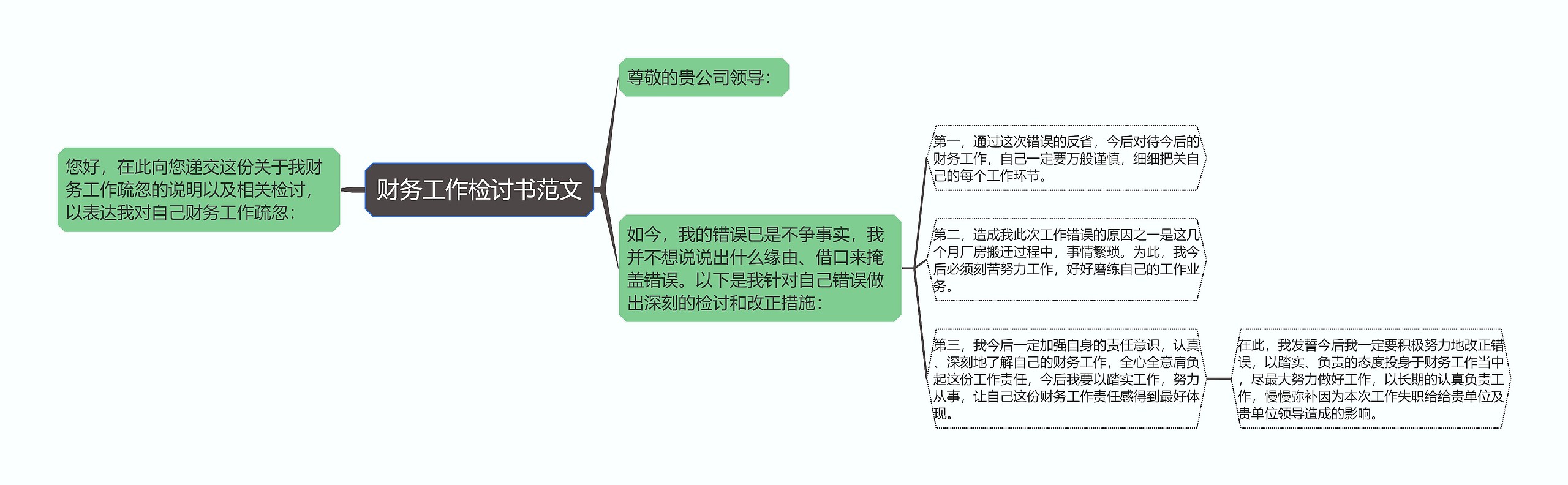 财务工作检讨书范文