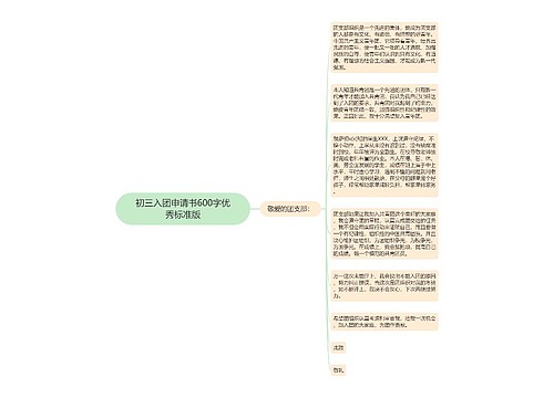 初三入团申请书600字优秀标准版