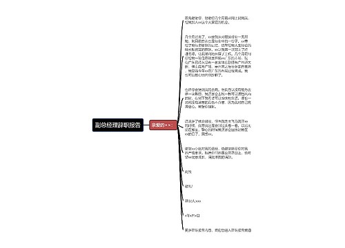 副总经理辞职报告