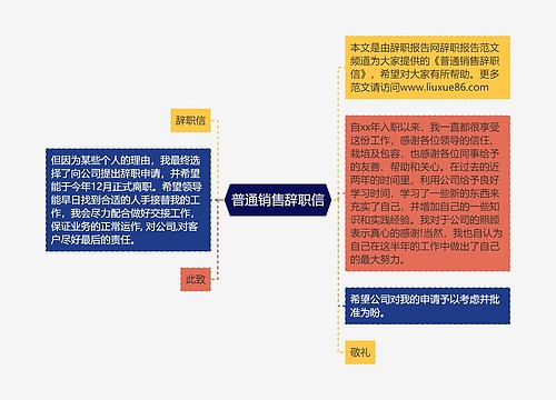 普通销售辞职信