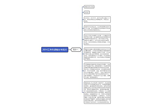 2014工作失误检讨书范文