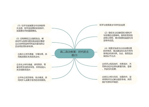 高二政治教案：时代的主题(3)