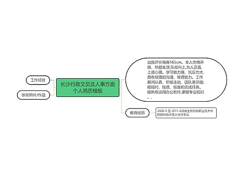 长沙行政文员及人事方面个人简历模板