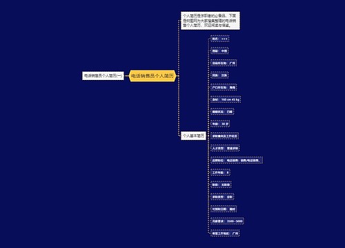 电话销售员个人简历