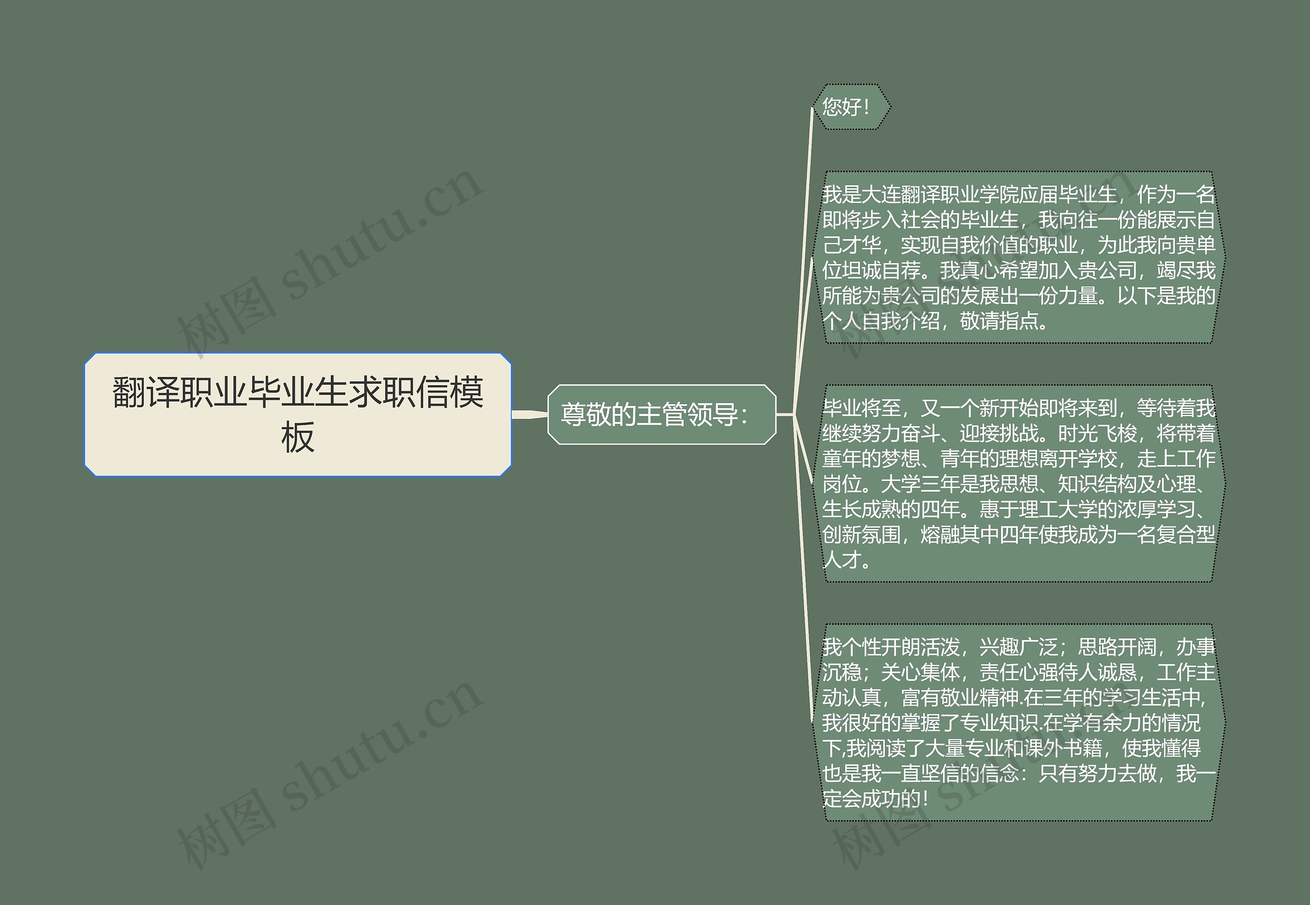 翻译职业毕业生求职信模板