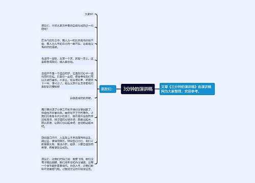 3分钟的演讲稿