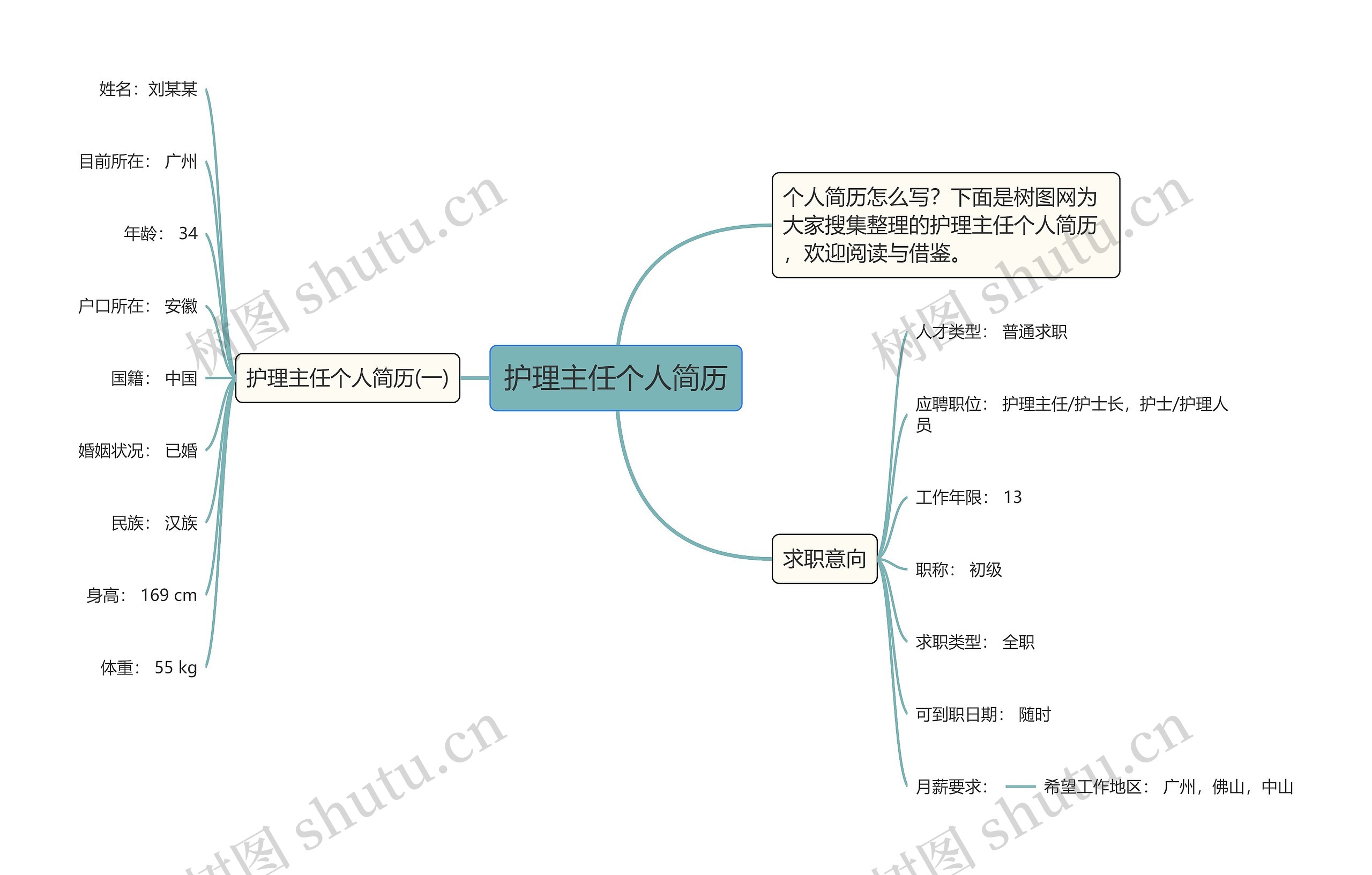 护理主任个人简历