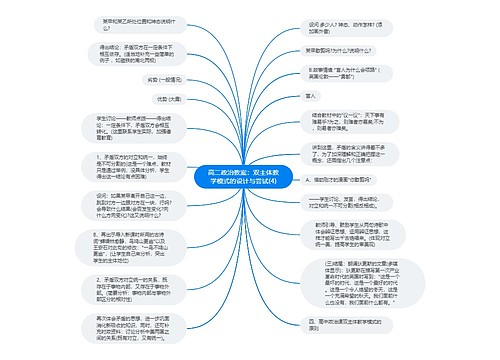 高二政治教案：双主体教学模式的设计与尝试(4)