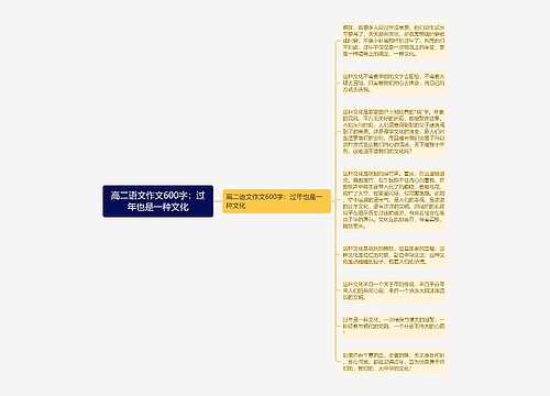 高二语文作文600字：过年也是一种文化