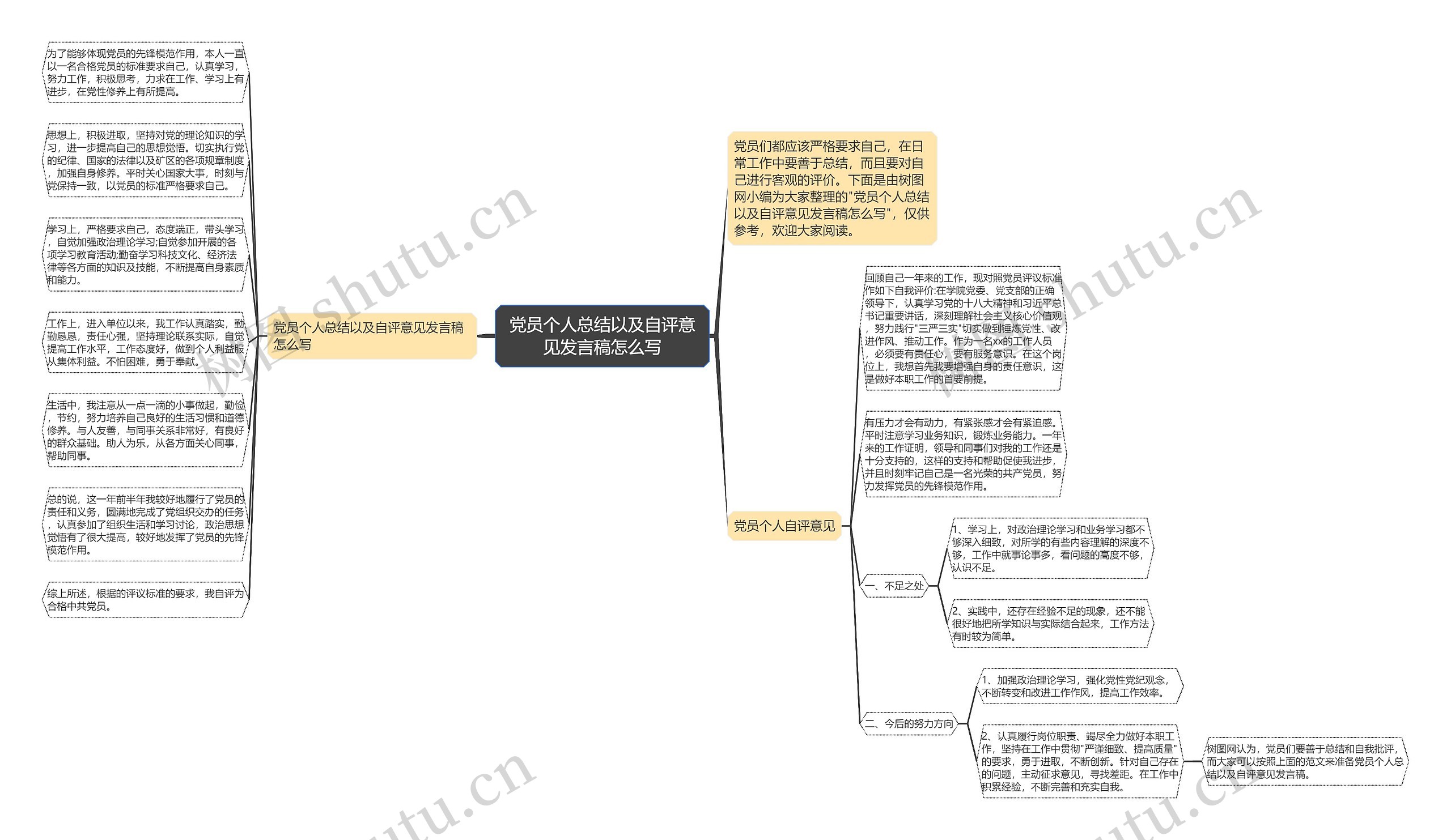 党员个人总结以及自评意见发言稿怎么写