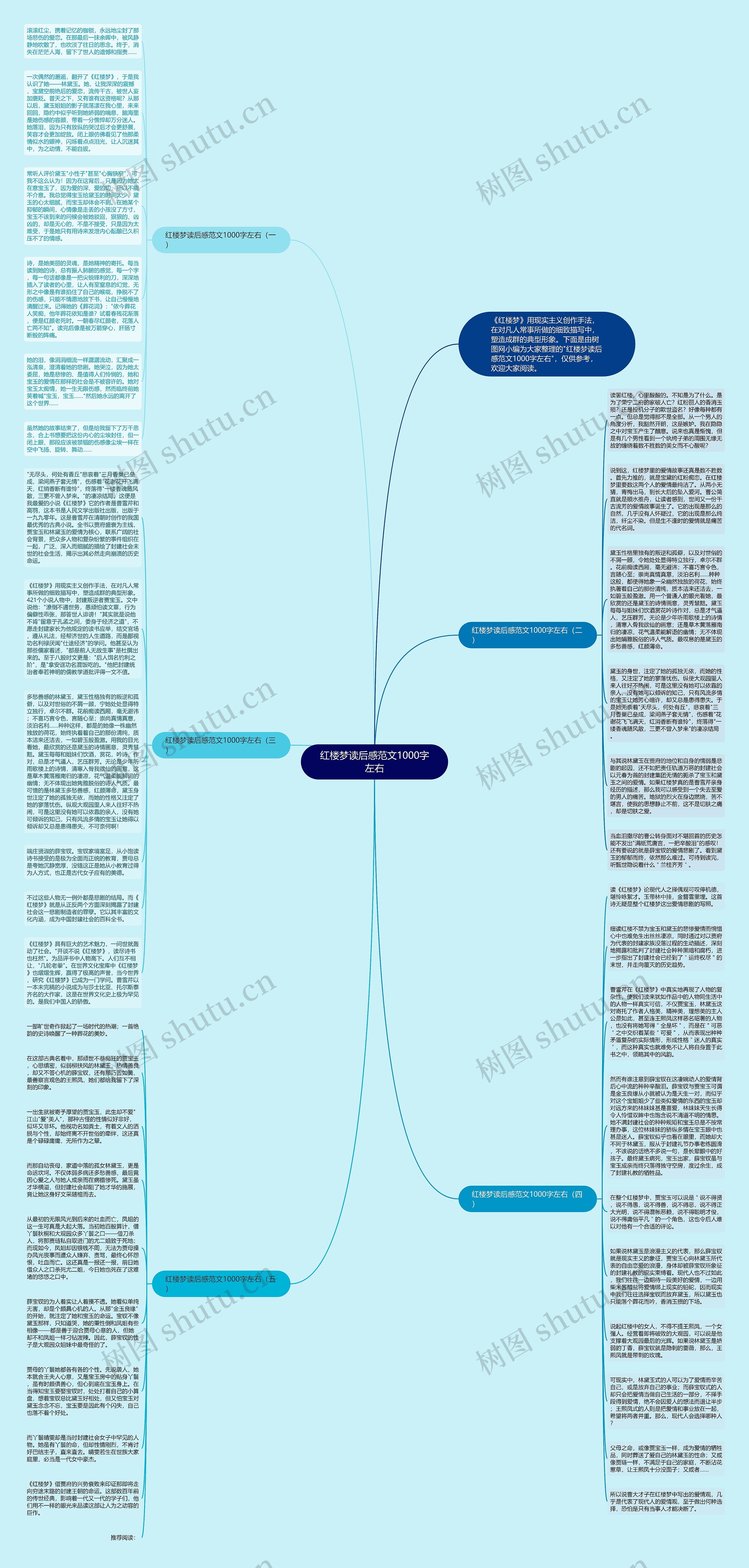 红楼梦读后感范文1000字左右思维导图