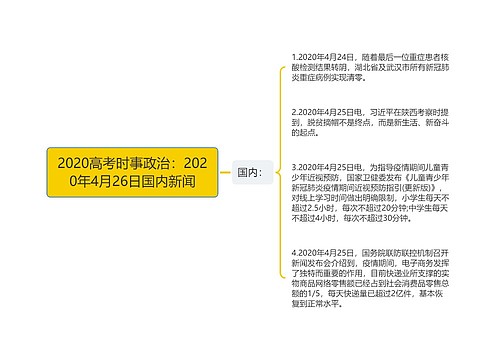 2020高考时事政治：2020年4月26日国内新闻