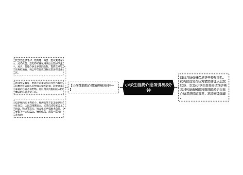 小学生自我介绍演讲稿3分钟