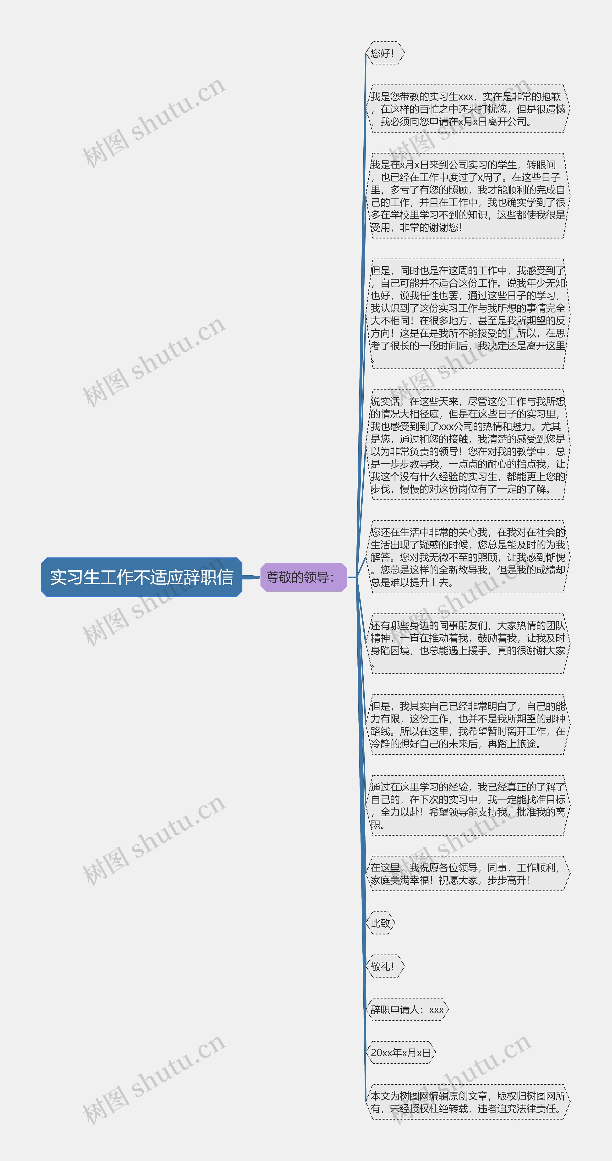 实习生工作不适应辞职信