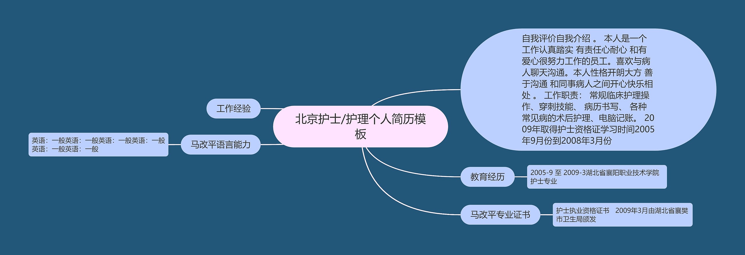 北京护士/护理个人简历模板