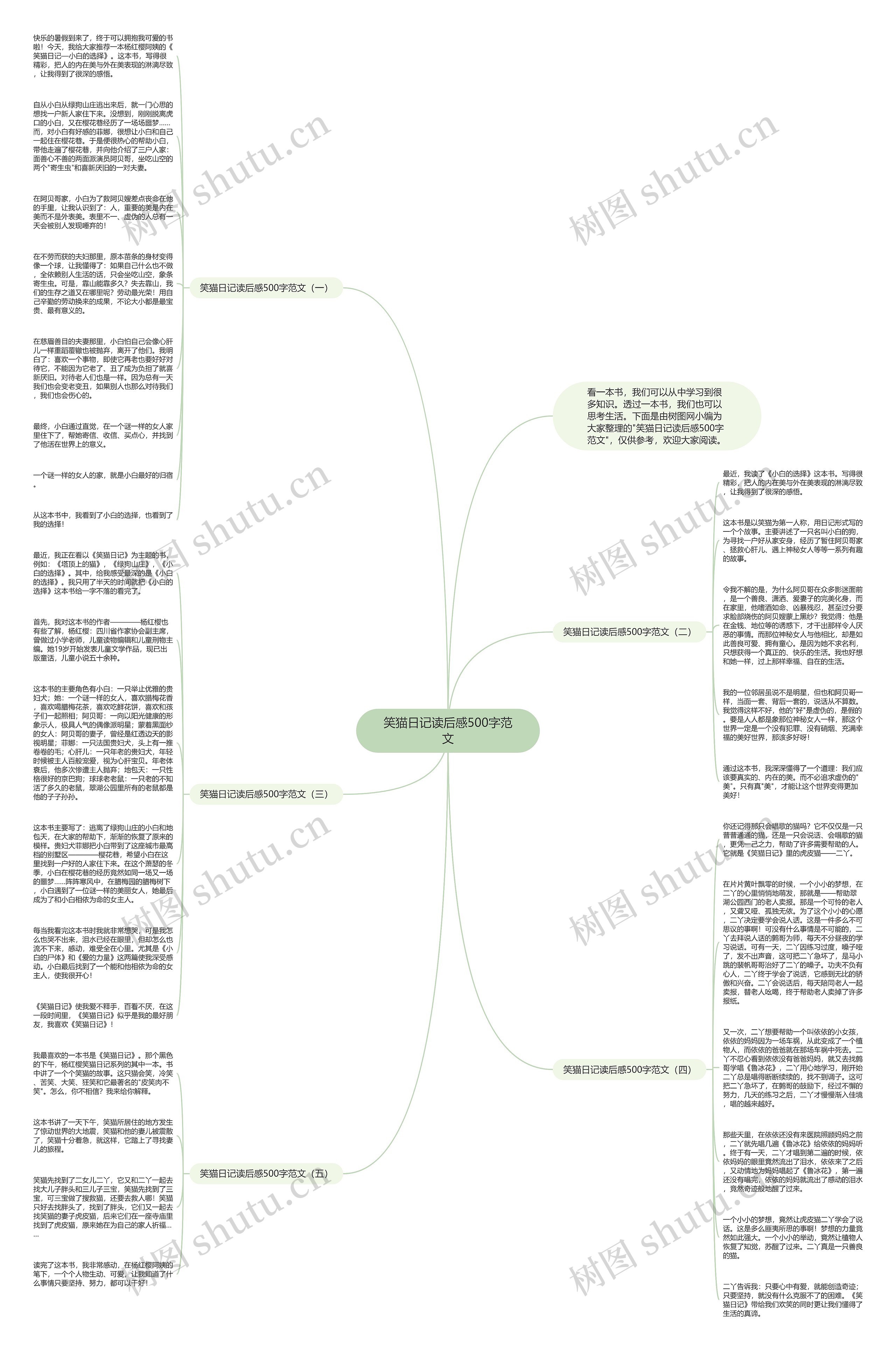 笑猫日记读后感500字范文思维导图