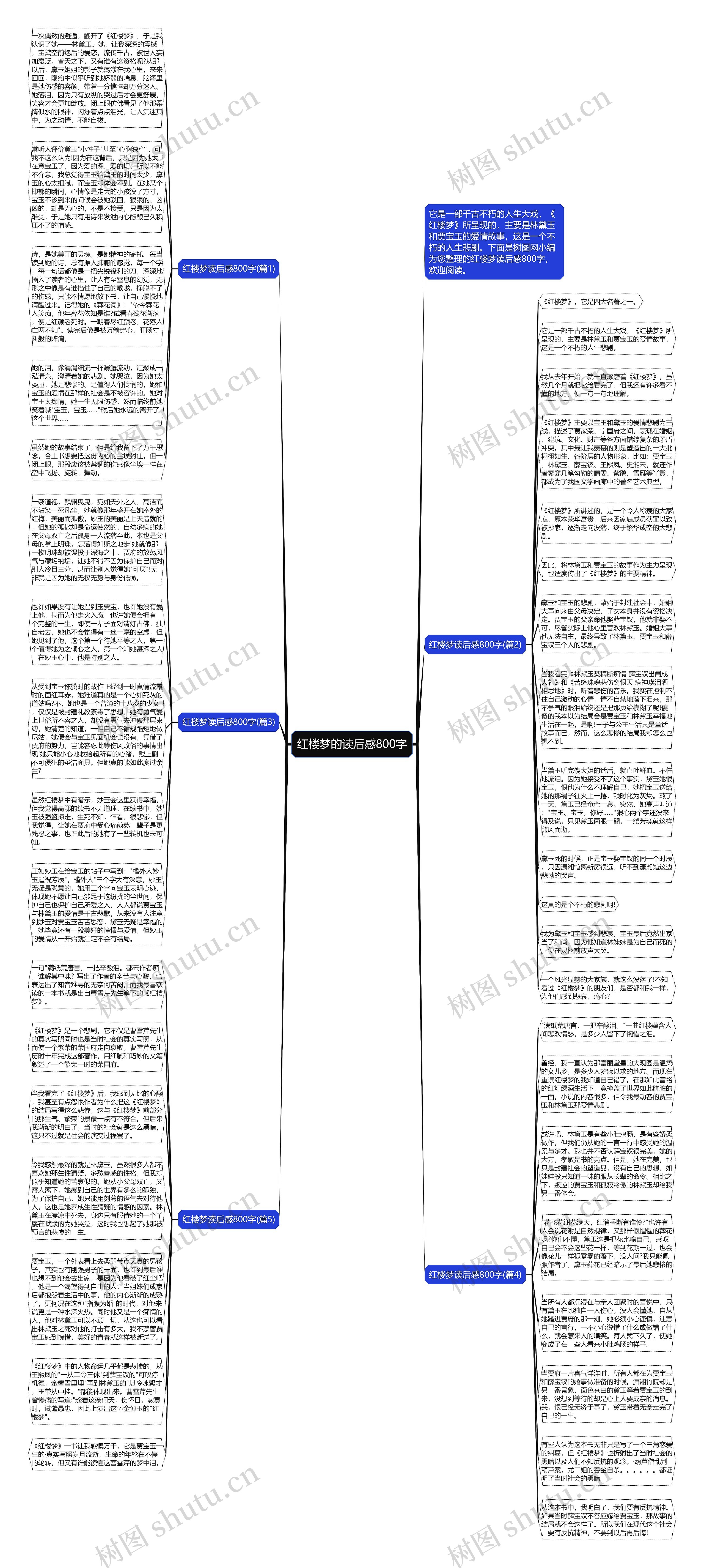 红楼梦的读后感800字思维导图