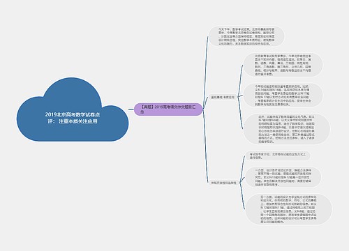 2019北京高考数学试卷点评： 注重本质关注应用