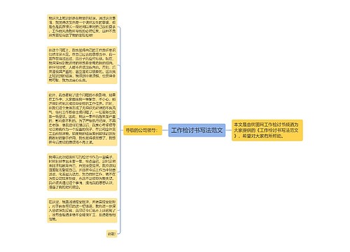 工作检讨书写法范文