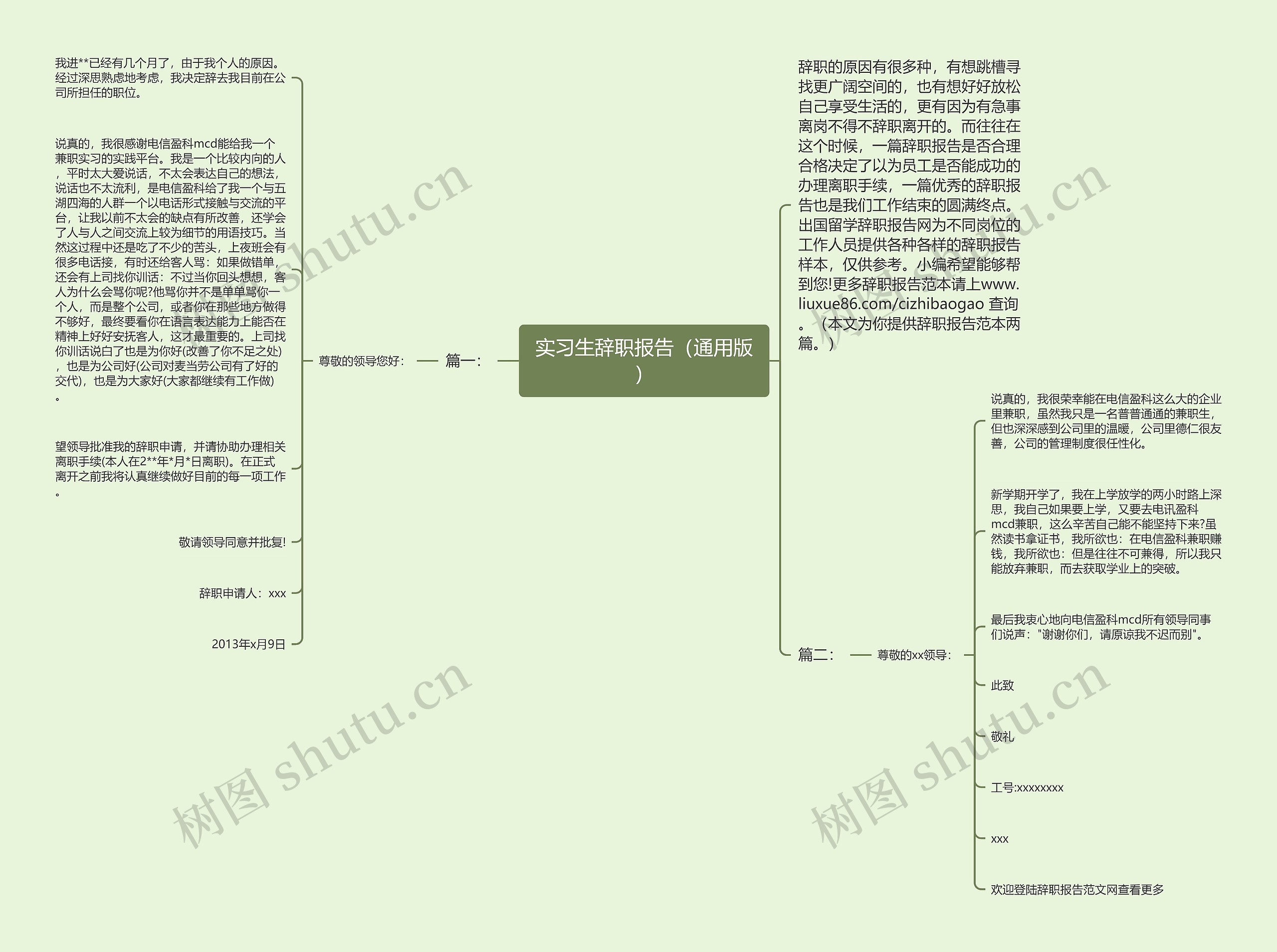 实习生辞职报告（通用版）