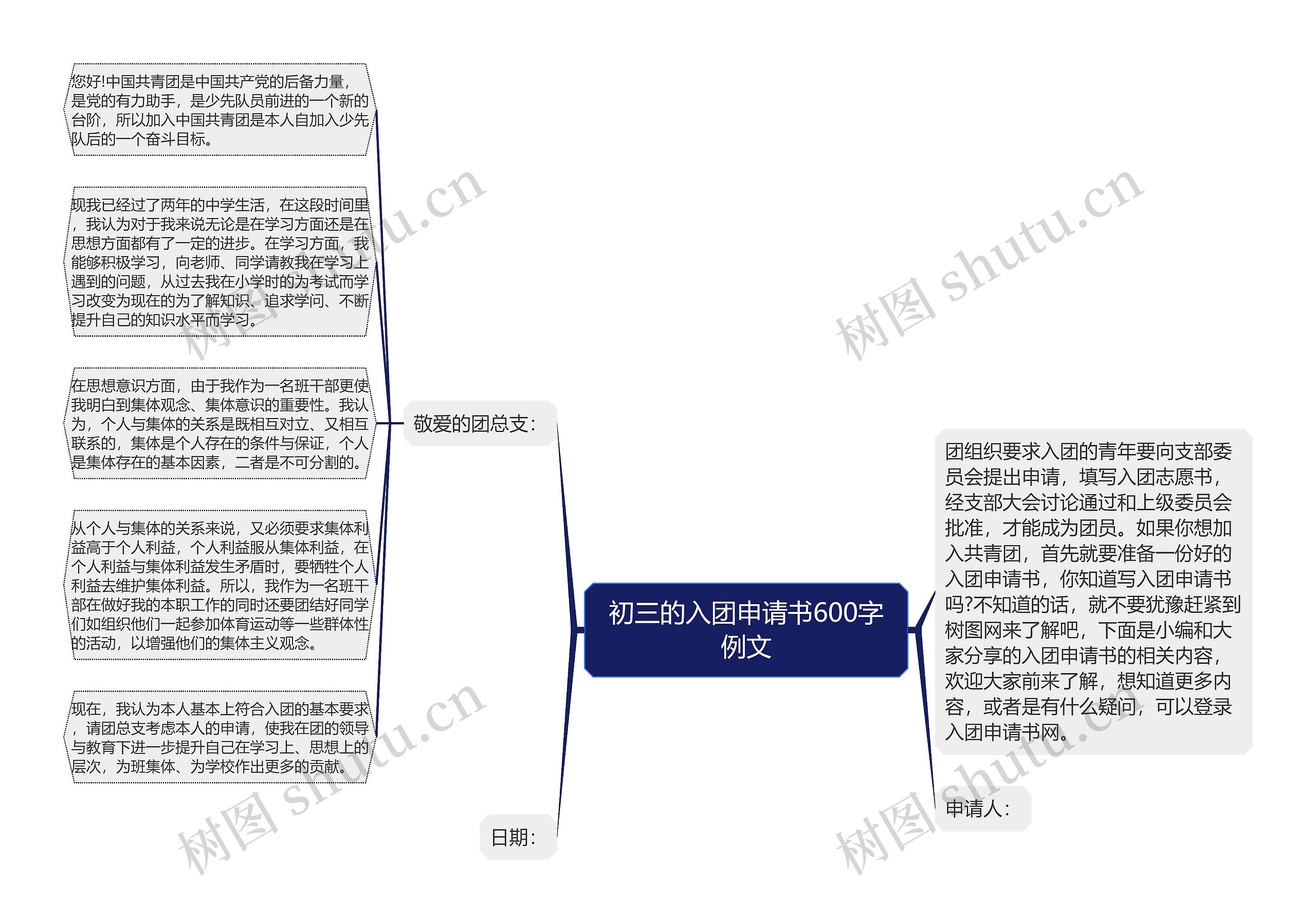 初三的入团申请书600字例文