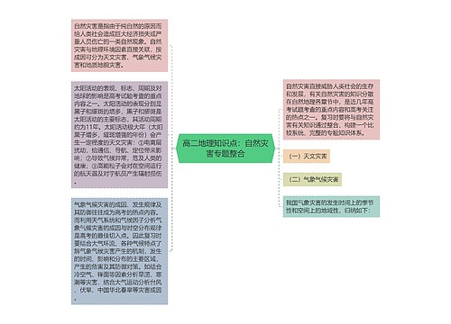 高二地理知识点：自然灾害专题整合