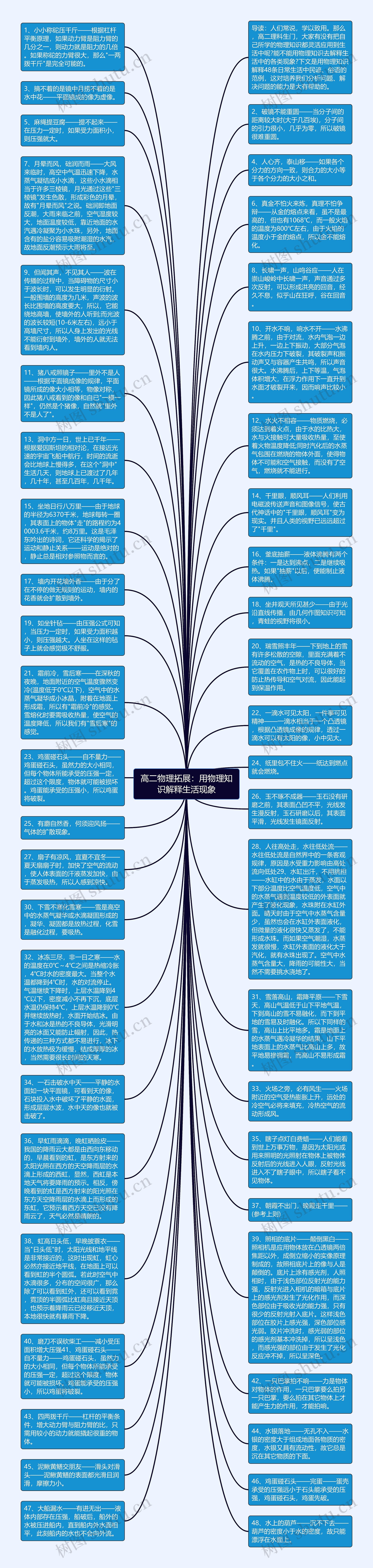 高二物理拓展：用物理知识解释生活现象