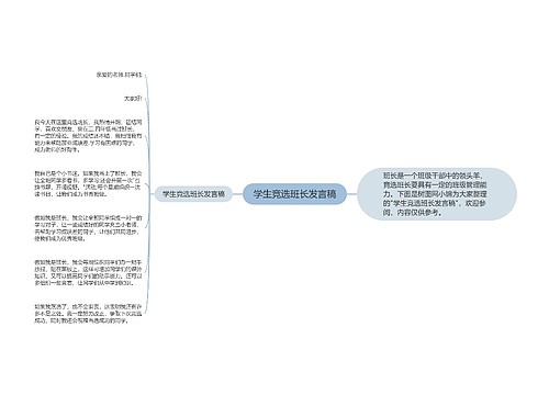 学生竞选班长发言稿