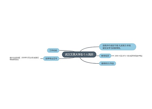 武汉文员大学生个人简历