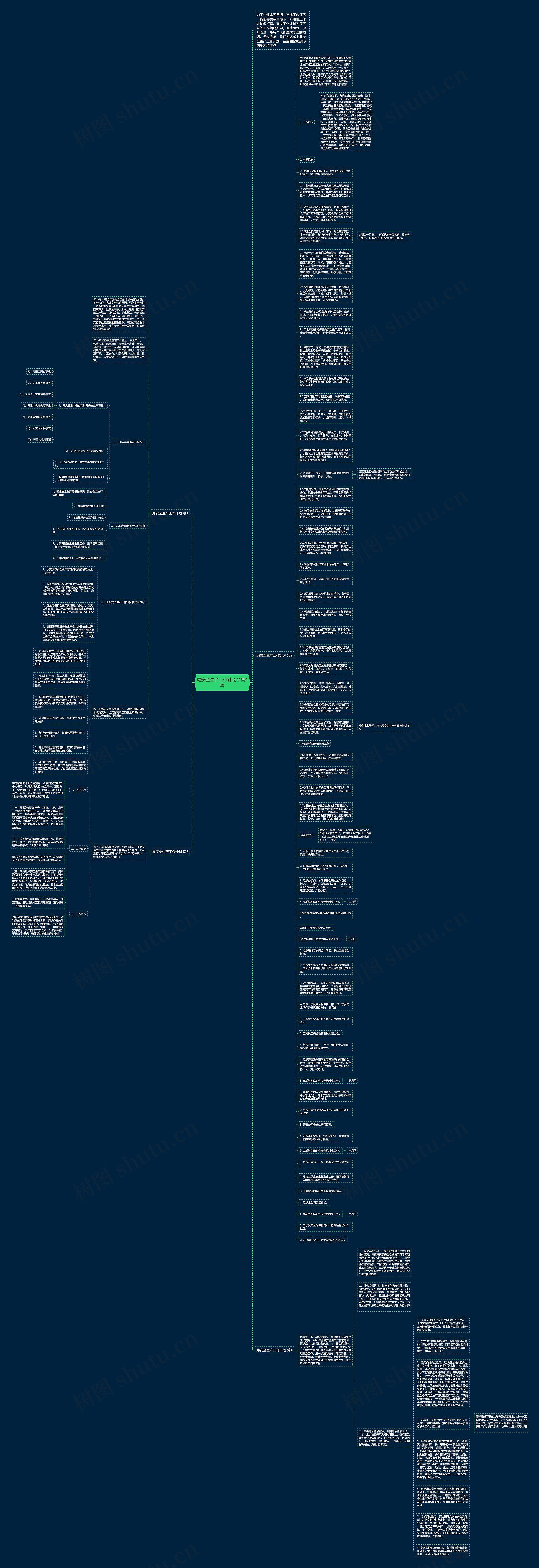局安全生产工作计划合集4篇思维导图