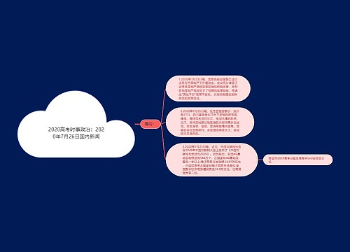 2020高考时事政治：2020年7月26日国内新闻