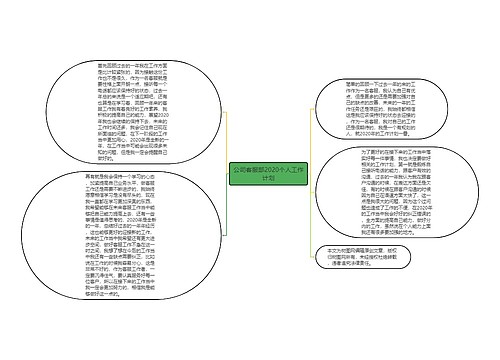 公司客服部2020个人工作计划