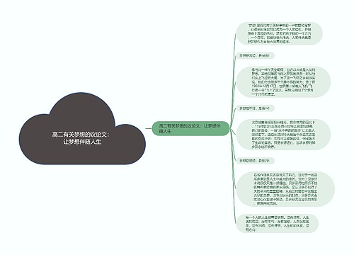 高二有关梦想的议论文：让梦想伴随人生