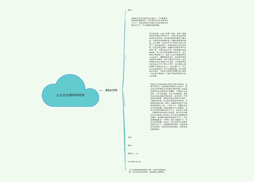 企业总经理辞职报告