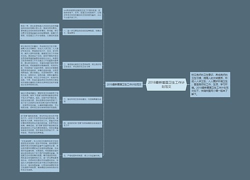 2018最新爱国卫生工作计划范文